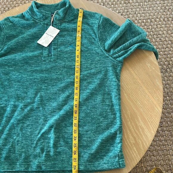 Tommy Bahama Cloud Peak, Half Zip Fleece Sweatshirt Quetzal Green, Large, NWT - Picture 10 of 10